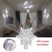 4W AC220V Weihnachtsbaumspitze Sterne mit LED Rorationslampe Schneeflocken Silber 