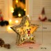 18x18cm Klein LED Stern Holzstern Weihnachtsstern für Weihnachtsbaum Christbaumschmuck 