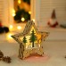 18x18cm Klein LED Stern Holzstern Weihnachtsstern für Weihnachtsbaum Christbaumschmuck 
