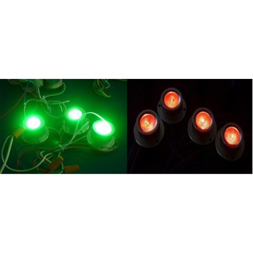 1*3W AC/DC 12V LED Module Weiß/Warmweiß/Rot/Grün/Gelb/UV IP65 ...