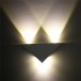 3W AC230V Dreieckig LED Wandleuchte Wandlampe Treppen Flurlampe für Innen Silber